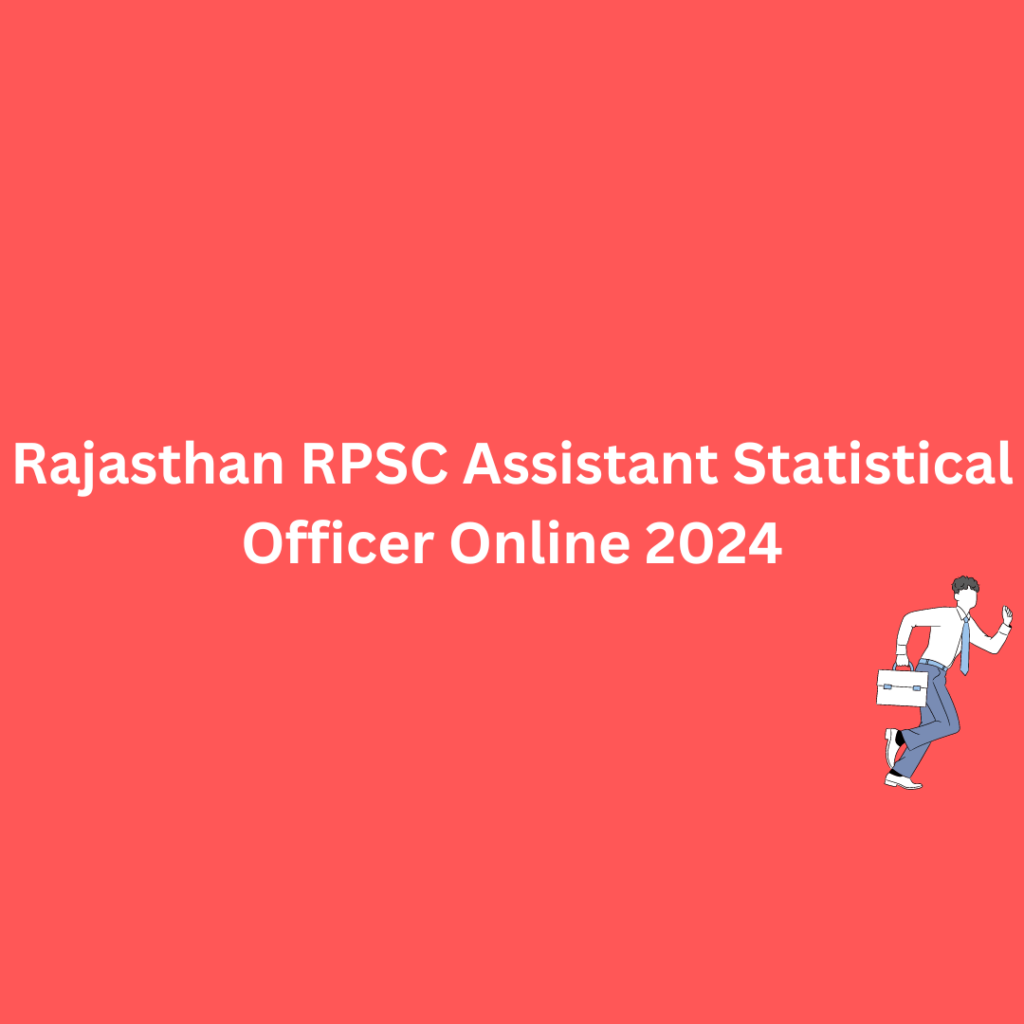 RPSC Assistant Statistical Officer Online