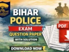 Bihar Police Exam Question Paper Pdf Download