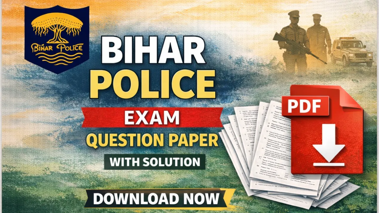 Bihar Police Exam Question Paper Pdf Download