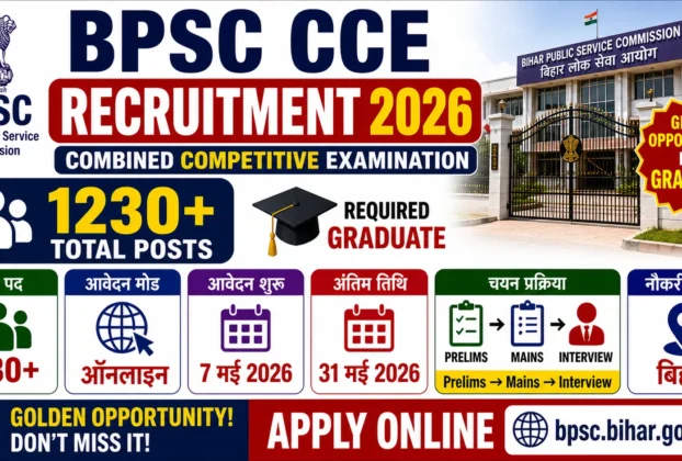 BPSC CCE Recruitment 2026 for 1230 Posts for Graduate