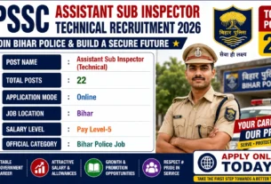 BPSSC Assistant Sub Inspector Technical Recruitment 2026 for 22 Posts
