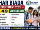 Bihar BIADA Recruitment 2026 for 49 Various Posts
