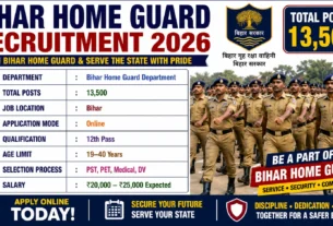 Bihar Home Guard Recruitment 2026 for 13500 Posts