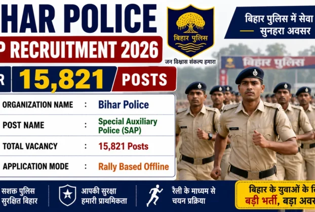 Bihar Police SAP Recruitment 2026 for 15821 Posts