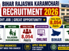Bihar Rajaswa Karamchari Recruitment 2026 for 8054 Posts