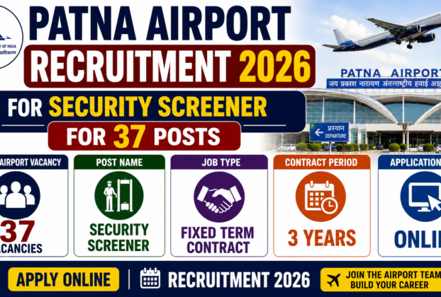 Patna Airport Recruitment 2026 for Security Screener for 37 Posts