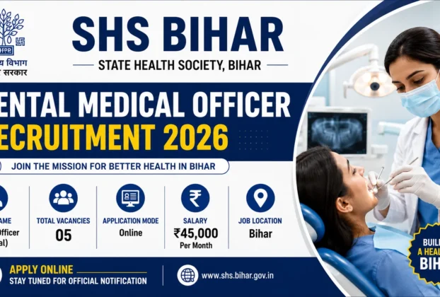 SHS Bihar Dental Medical Officer Recruitment 2026 for 5 Posts