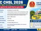 SSC CHSL Recruitment 2026 Notification Out for 12th Pass Apply Online for 2536 LDC, JSA & DEO Posts
