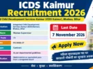 ICDS Kaimur Recruitment 2026: 11 Woman Supervisor Posts, Apply Online