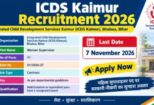 ICDS Kaimur Recruitment 2026: 11 Woman Supervisor Posts, Apply Online