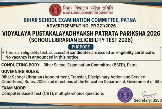 Bihar BSEB LET 2026 Notification Released – Apply Online