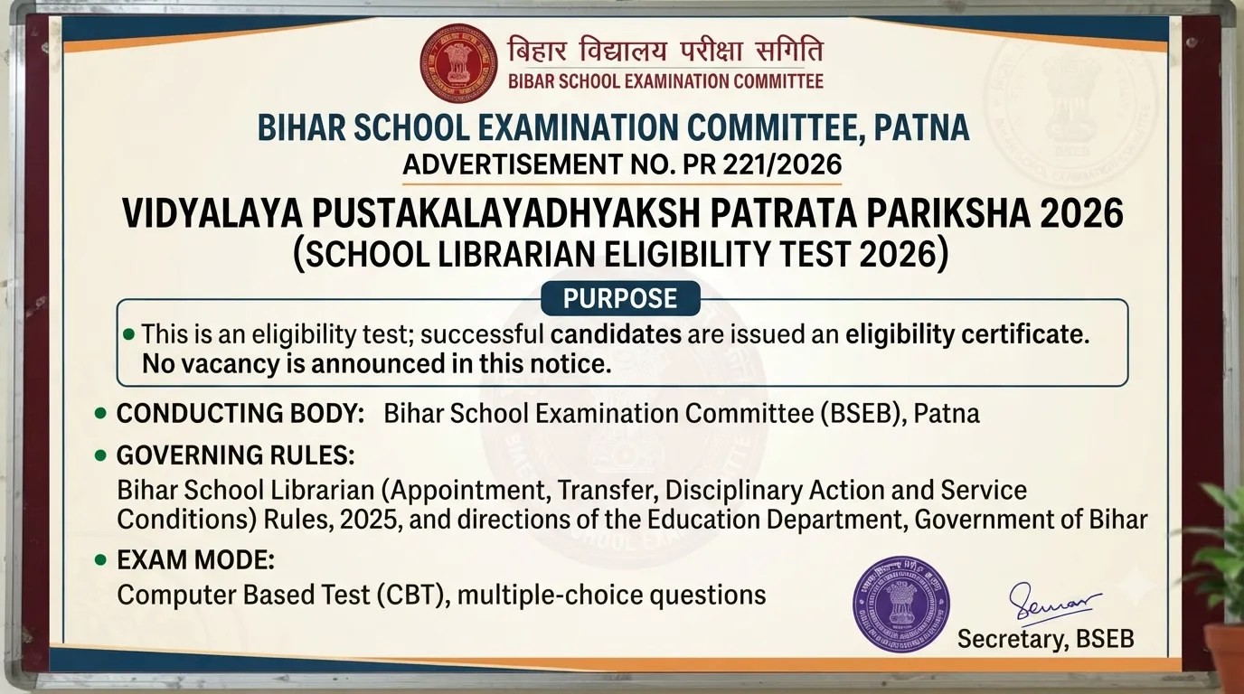 Bihar BSEB LET 2026 Notification Released – Apply Online